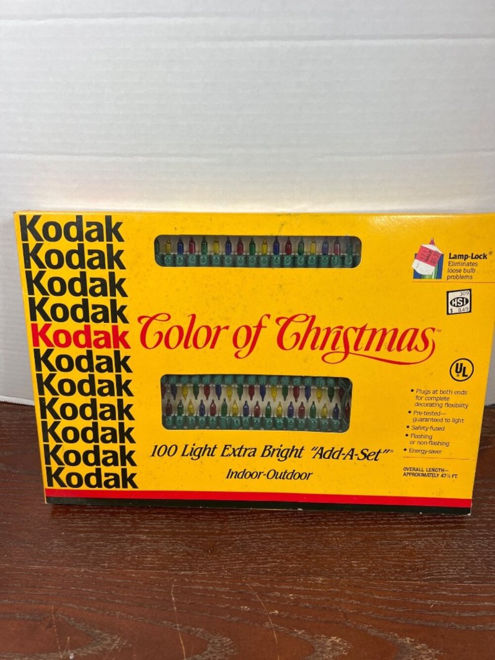 Kodak Color Of Christmas 100 Light Extra Bright Add-A-Set Indoor/Outdoor String